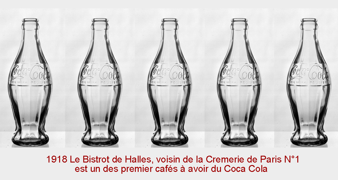 Bouteilles de Coca Cola Bottles de 1918 servi au Bistrot des Halles N°4 Coca Cola 1918